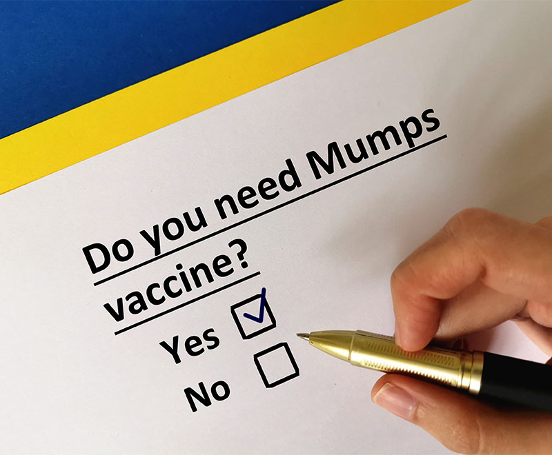 Photo of a "Do you need Mumps vaccine?" image