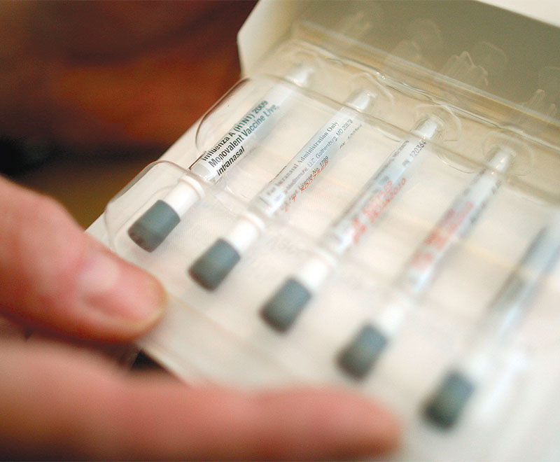 Photo of vials of FluMist
