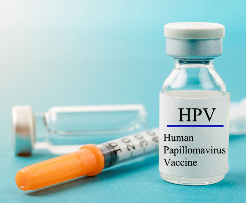 Photo of HPV vaccine vial
