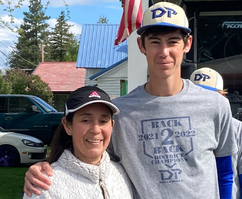 Photo of Susan Dabalos Anderson and her son