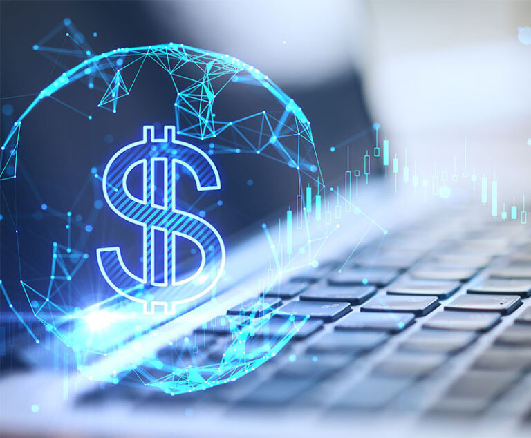 image of dollar sign and computer keyboard
